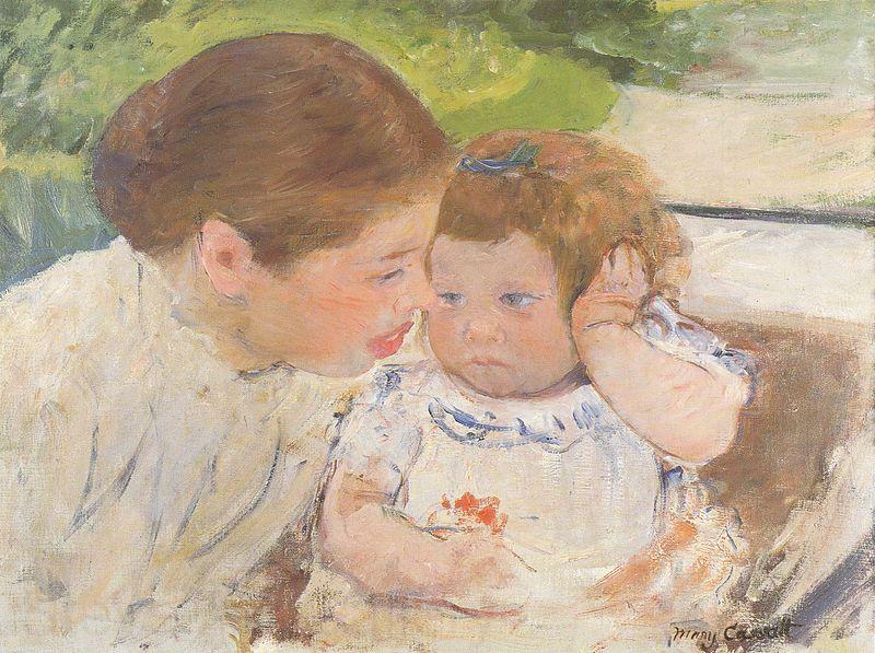 Mary Cassatt Susan Comforting the Baby No. 1 France oil painting art